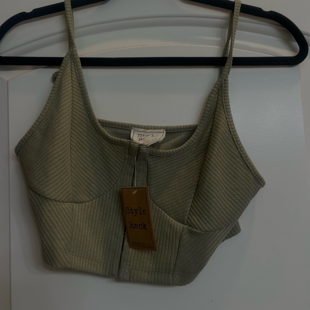 ribbed crop tank